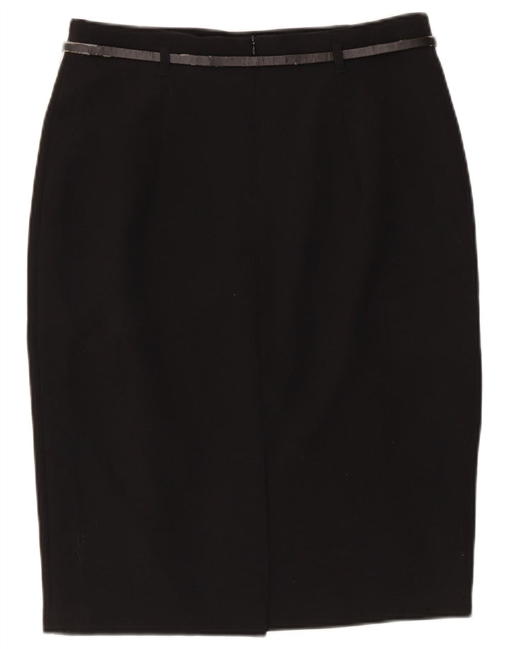 Marks & Spencer Womens Pencil Skirt UK 10 Small W28 Black Polyester