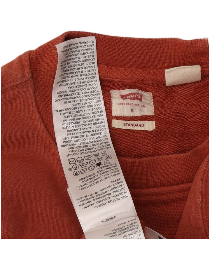LEVI'S Mens Standard Fit Sweatshirt Jumper Small Maroon Cotton