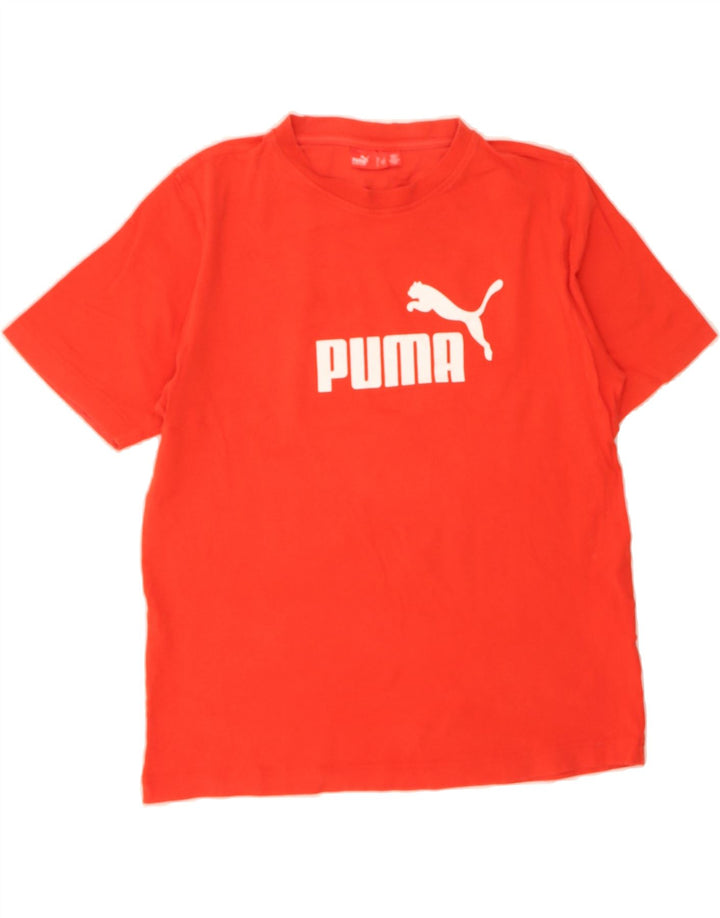 PUMA Mens Graphic T-Shirt Top Large Red Vintage Puma and Second-Hand Puma from Messina Hembry 