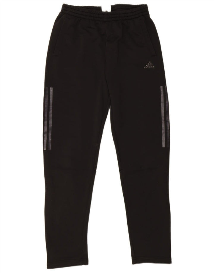 Adidas Boys Tracksuit Trousers 15-16 Years Black Polyester