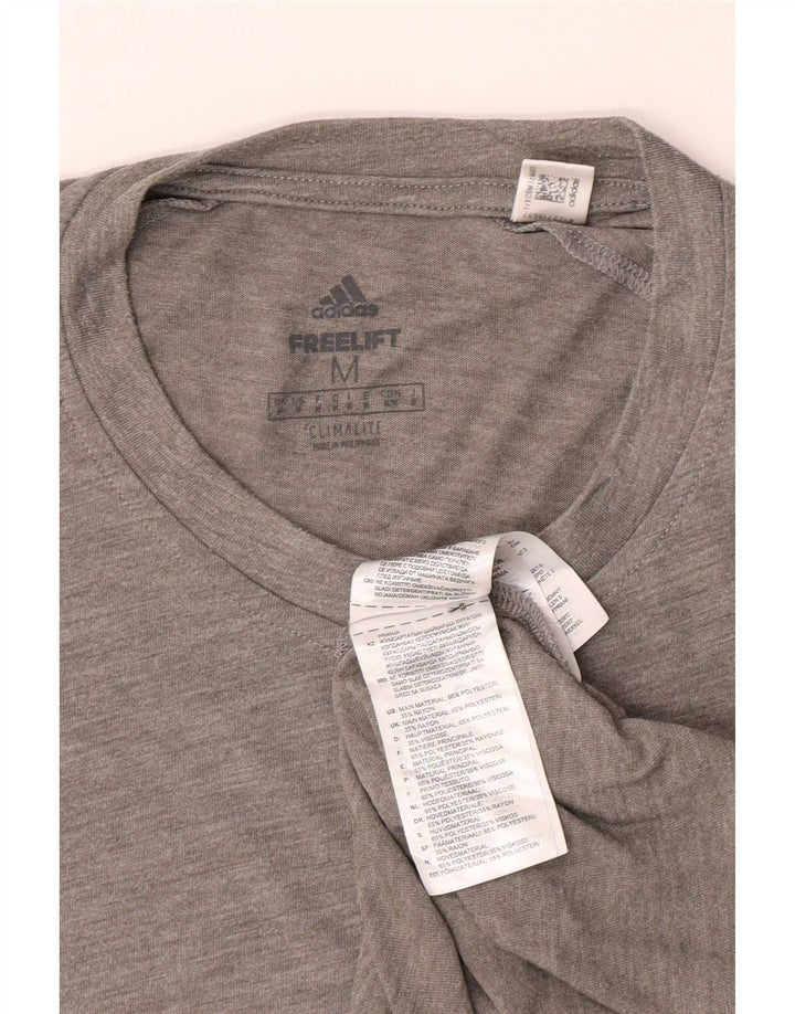Adidas Herre Climalite T-Shirt Top Medium Grå Polyester