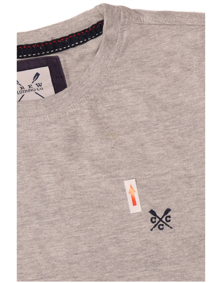 Crew Clothing Mens T-Shirt Top Small Grey Cotton