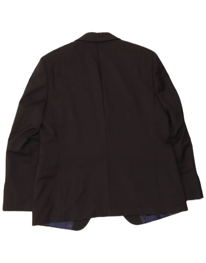 Pierre Cardin Mens 1 Button Blazer Jacket UK 40 Large Black Virgin Wool