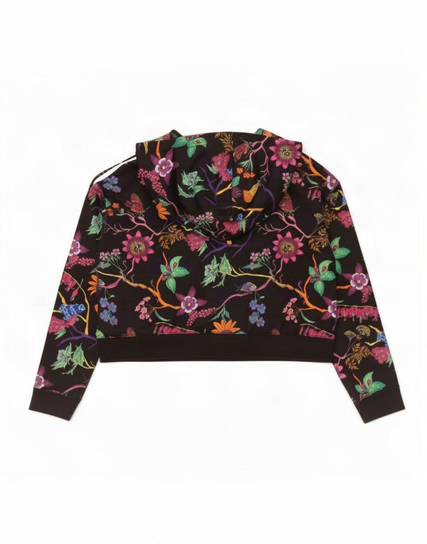 Damska bluza Adidas Crop Oversize Jumper UK 8 Small Black Floral