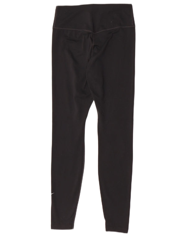 Nike Womens Dri Fit Leggings UK 8 Small Black Polyester Sports