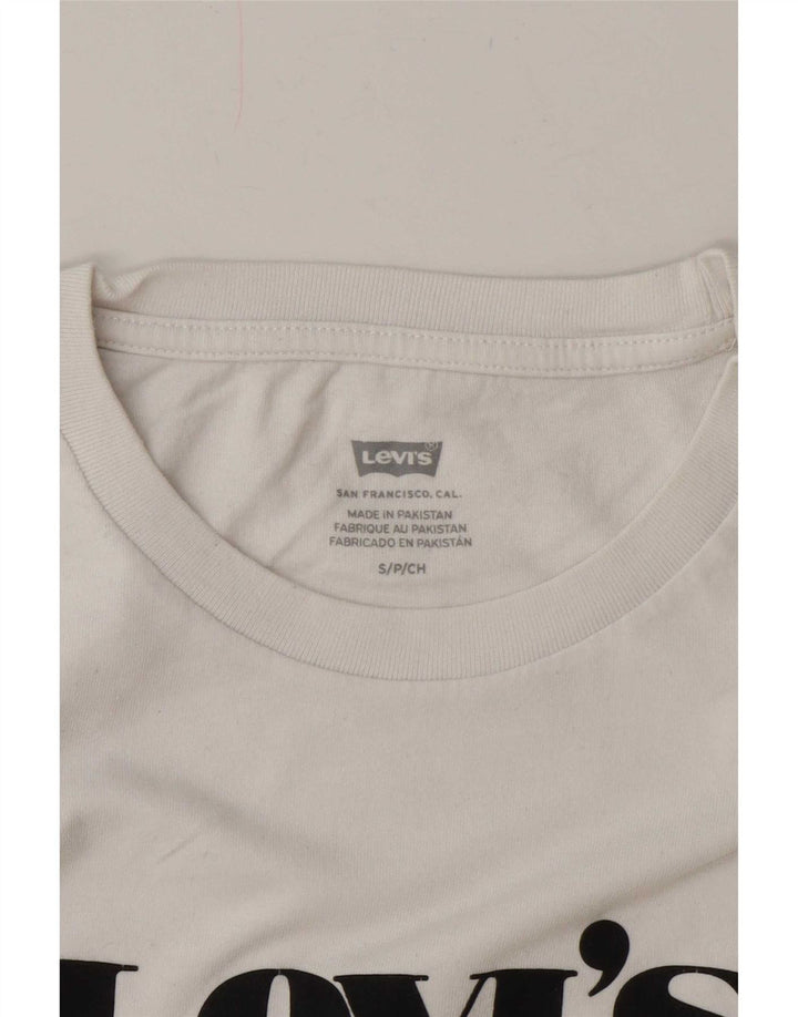 Levi's Womens Oversized Graphic T-Shirt Top UK 10 Small White