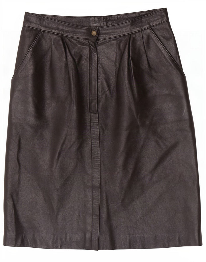 Maxime Jupe En Cuir Femme IT 42 Medium W26 Noir