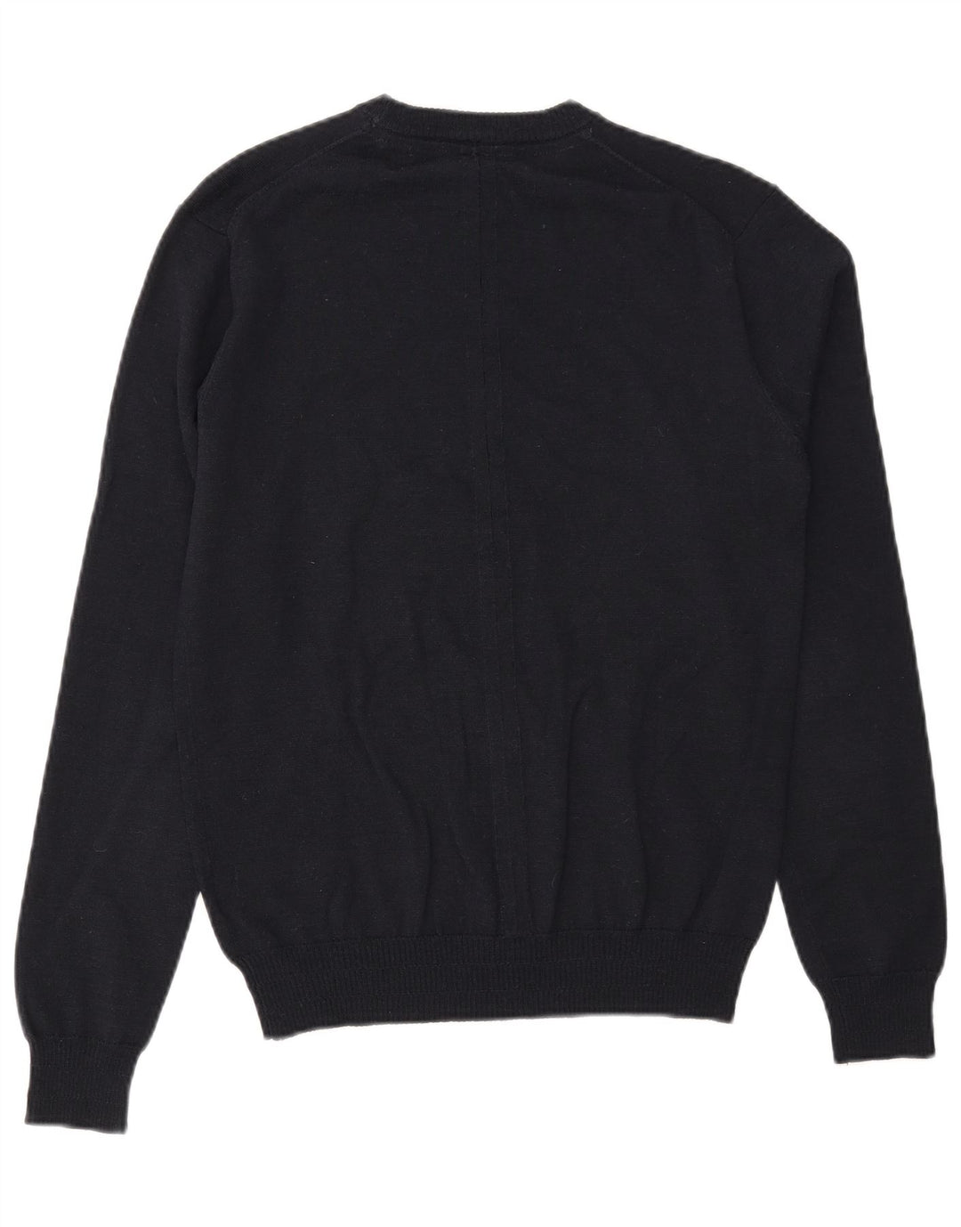 GUESS Mens Crew Neck Jumper Sweater Small Navy Blue Acrylic