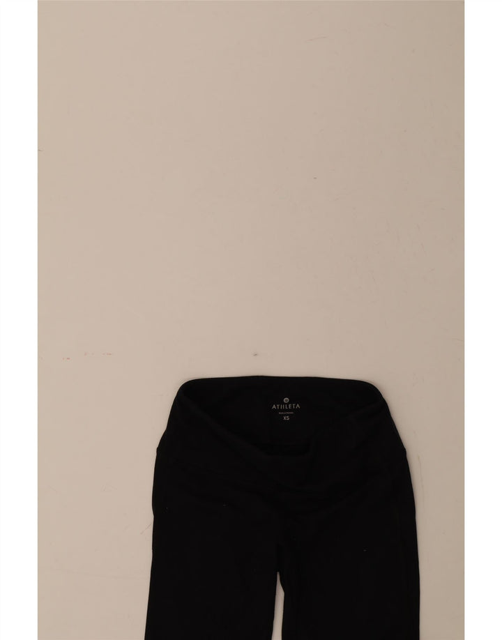ATHLETA Womens Capri Leggings UK 6 XS Black Polyester Vintage Athleta and Second-Hand Athleta from Messina Hembry 