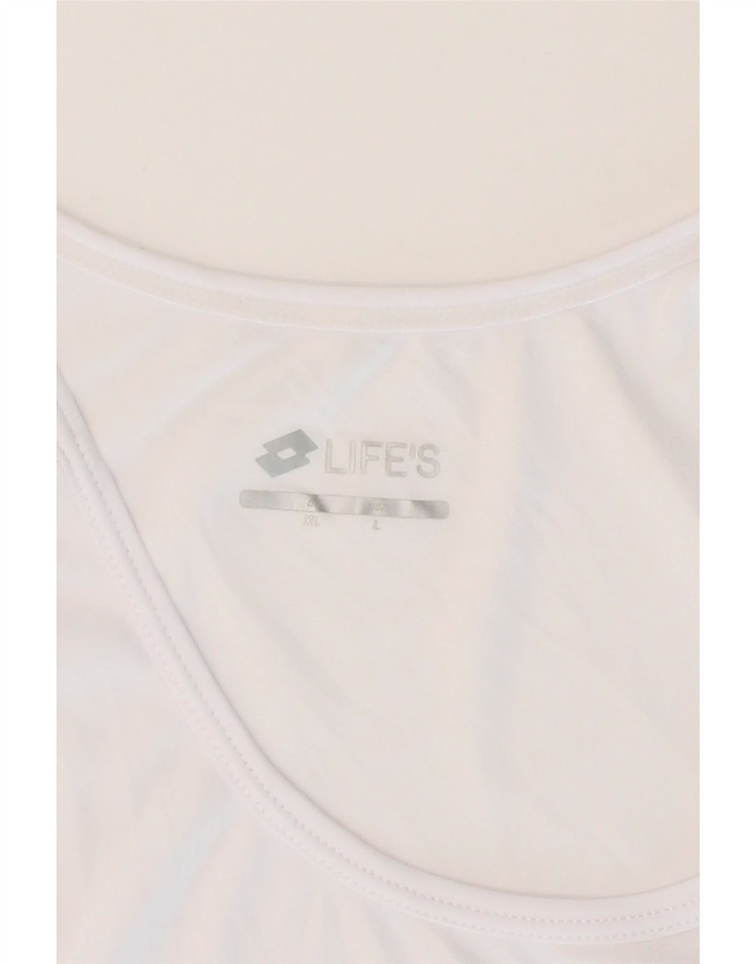 LOTTO Mens Life's Vest Top XL White Polyester Vintage Lotto and Second-Hand Lotto from Messina Hembry 