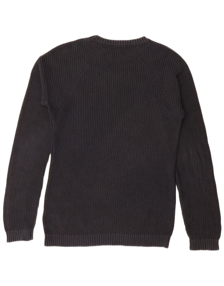 JACK & JONES Mens Crew Neck Jumper Sweater Medium Navy Blue Cotton