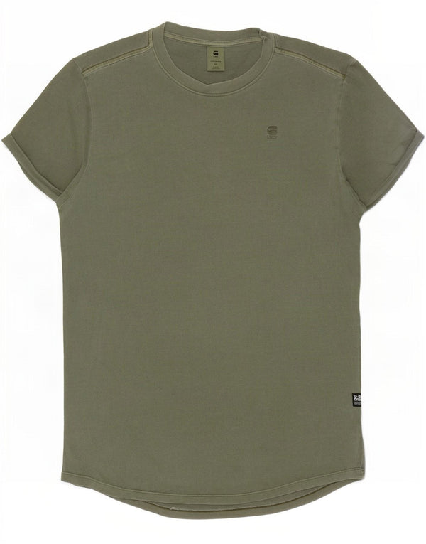 G-Star Hombre Camiseta Top Medium Khaki Algodón