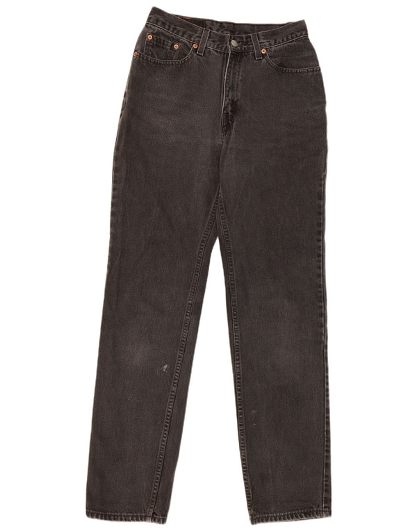 Levi's Womens 512 Slim Fit Straight Jeans US 9 Medium W26 L31 Black Cotton