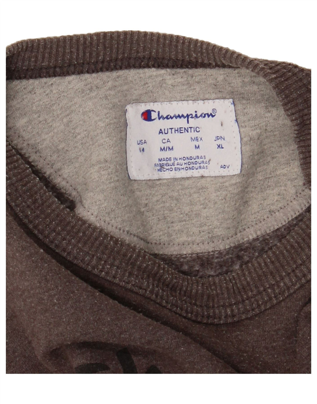 CHAMPION Mens Graphic Sweatshirt Jumper Medium Brown Cotton Vintage Champion and Second-Hand Champion from Messina Hembry 