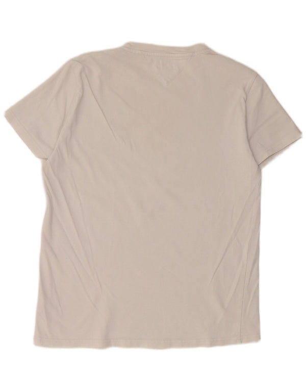 Tommy Hilfiger Mens T-Shirt Top Medium White Cotton
