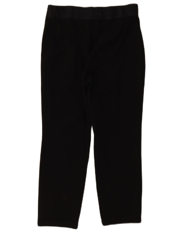 Dkny Dame Grafiske Cropped Trousers Large W32 L24 Black Rayon