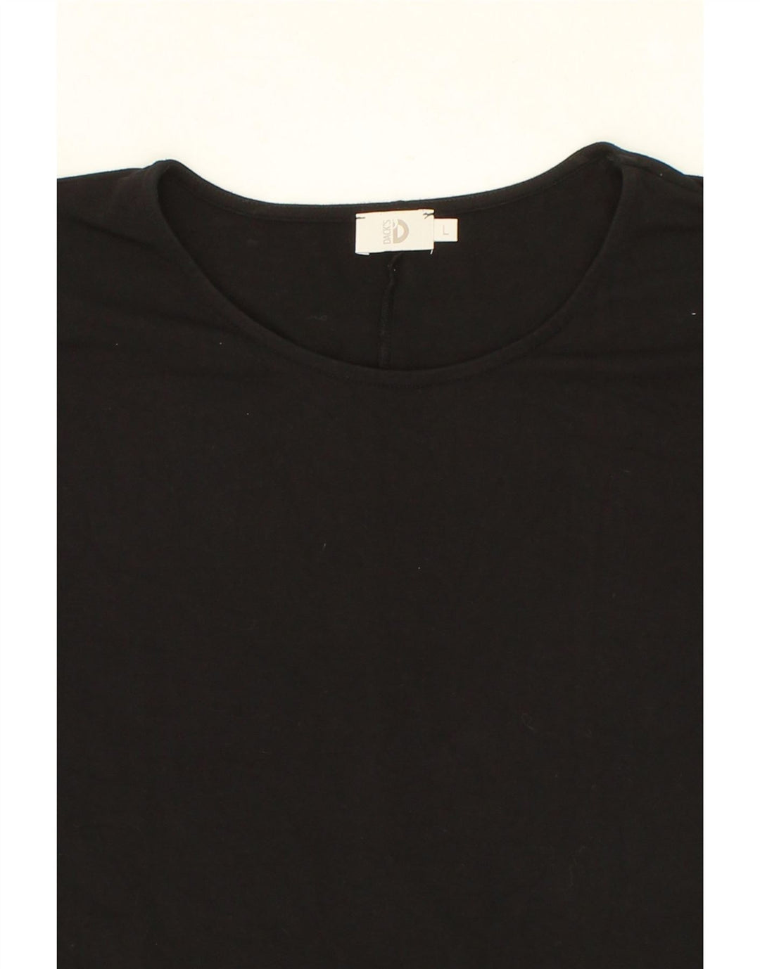 DACK'S Womens Oversized Top 3/4 Sleeve UK 16 Large Black Viscose Vintage Dack's and Second-Hand Dack's from Messina Hembry 