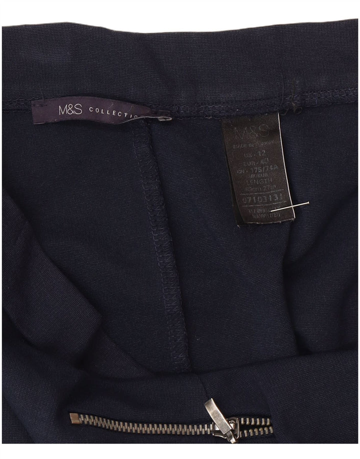 Marks & Spencer Womens Midi Skirt UK 12 Medium W30  Navy Blue Polyamide
