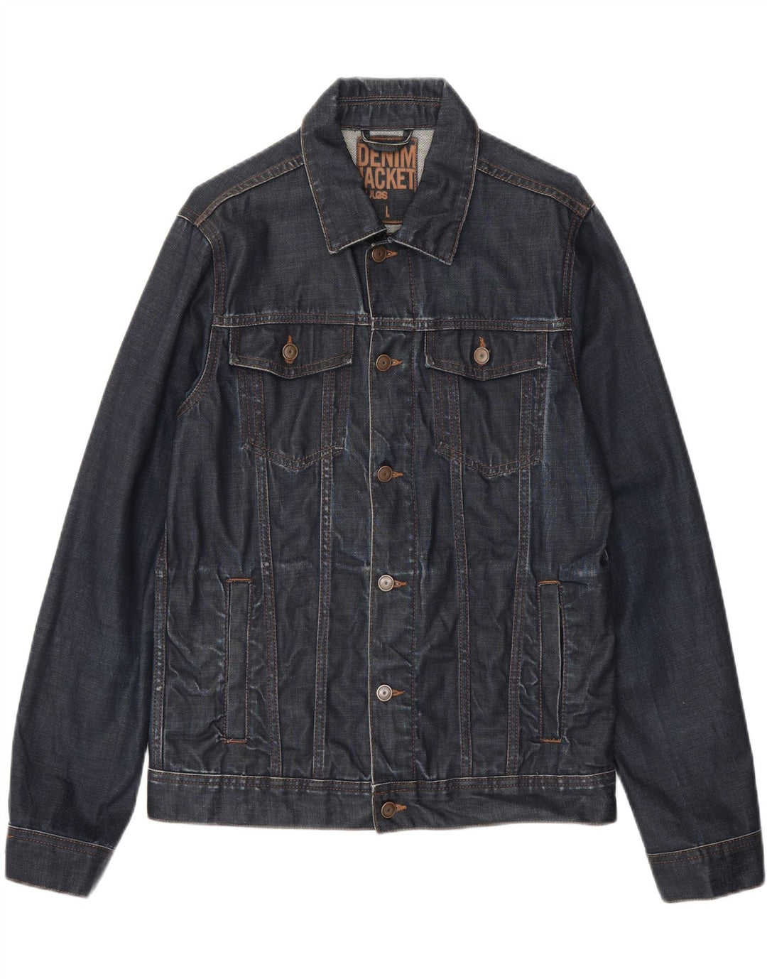 Jules Herre Denim Jacket UK 40 Large Navy Blue