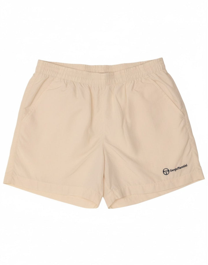 SERGIO TACCHINI Womens Sport Shorts IT 52 2XL  Off White Polyamide Vintage Sergio Tacchini and Second-Hand Sergio Tacchini from Messina Hembry 