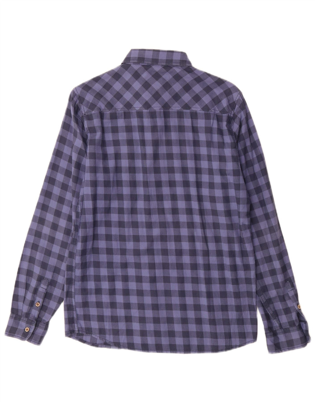 VINTAGE Boys Shirt 15-16 Years Blue Check Cotton