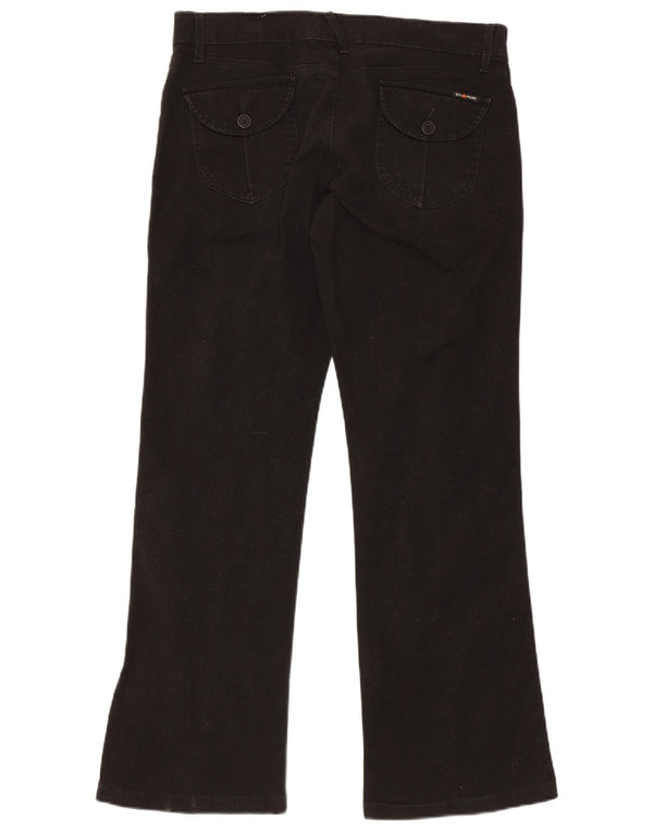Energe Womens Bootcut Casual Trousers W33 L30 Black Cotton