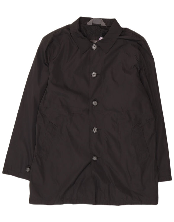 Marks & Spencer Chaqueta impermeable para hombre UK 42 XL Poliéster negro