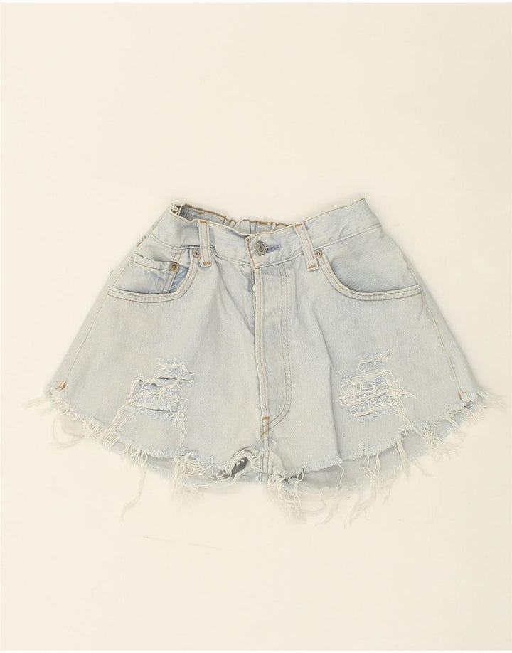 LEVI'S Womens Distressed Denim Shorts UK 2 2XS W22 Blue Vintage Levi's and Second-Hand Levi's from Messina Hembry 