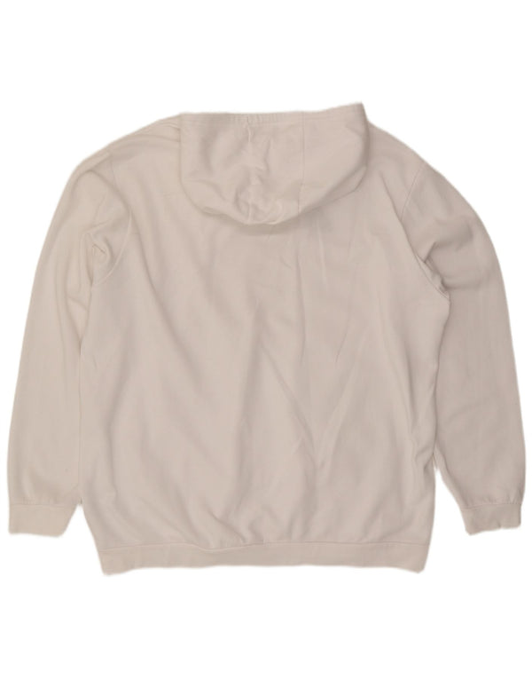 Adidas - Sudadera con capucha para hombre, talla 2XL, algodón blanco