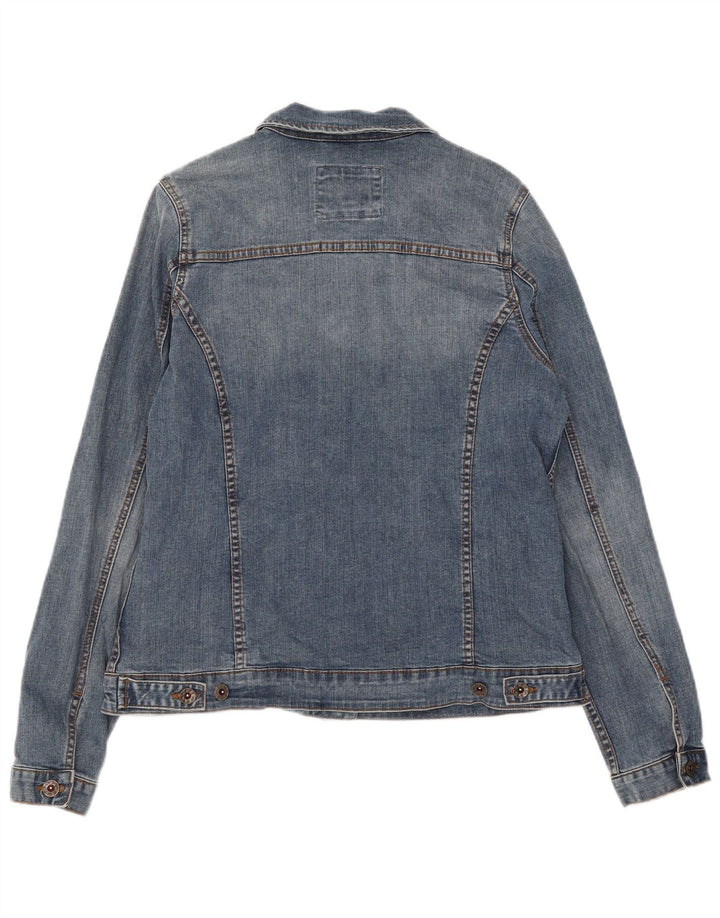 Fat Face Womens Denim Jacket UK 12 Medium Blue Cotton