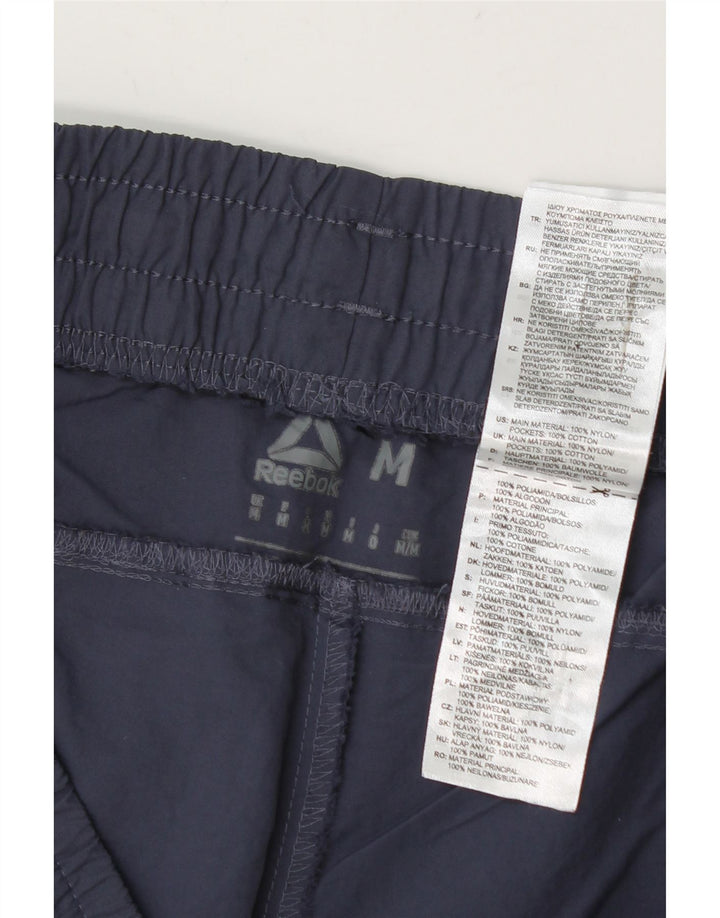 Reebok Mens Sport Shorts Medium  Navy Blue Colourblock Nylon