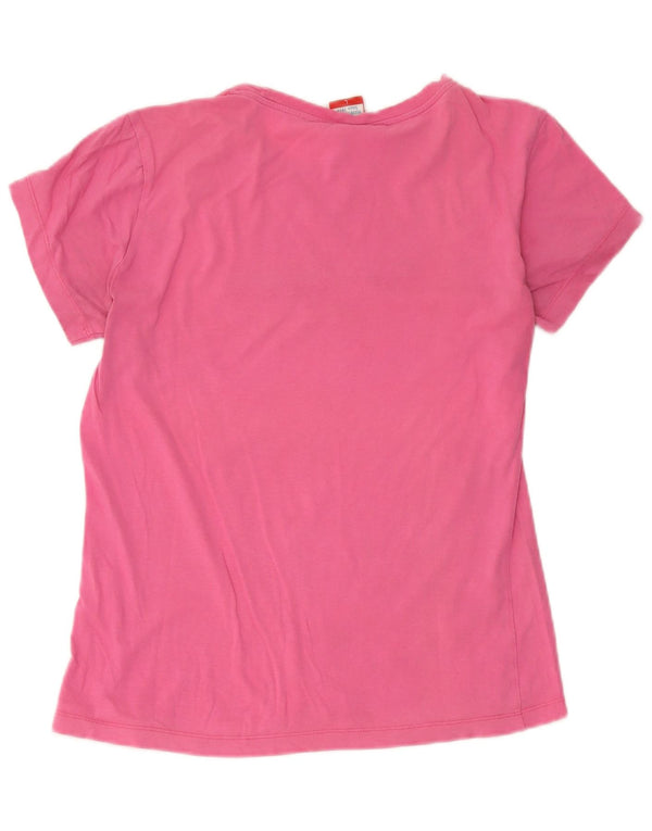 Champion Womens Heritage Fit Grafisk T-Shirt Top UK 14 Large Pink