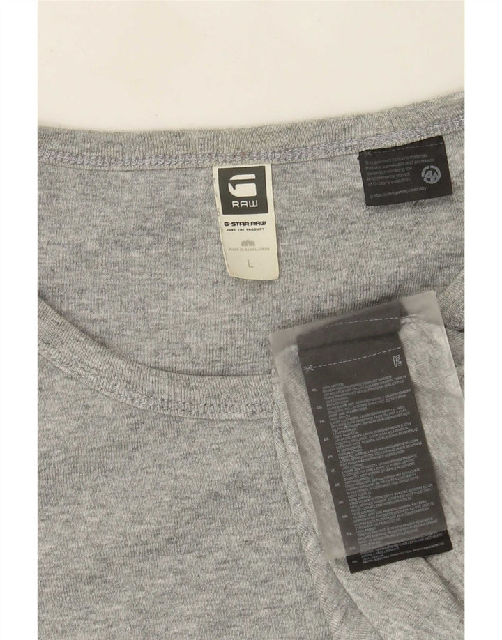 G-Star Mens Top Long Sleeve Large Grey Flecked Cotton