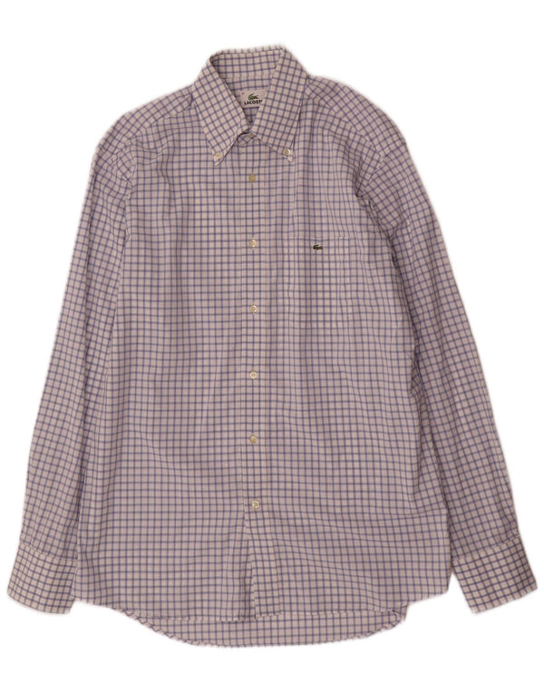 Ανδρικό πουκάμισο Lacoste Νούμερο 41 Large Blue Check Cotton