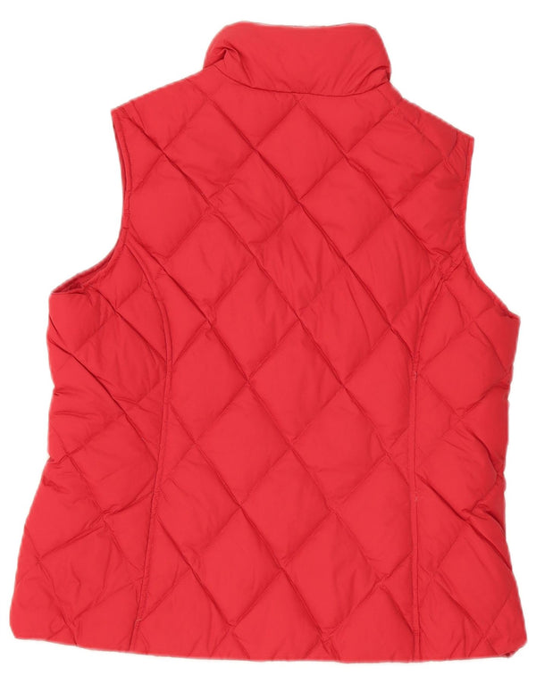 Lands End Chaleco acolchado extragrande para mujer UK 10 Small Red Nylon