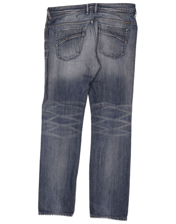 Diesel Mens Iakop Regular Slim Tapered Farmer W34 L34 kék pamut
