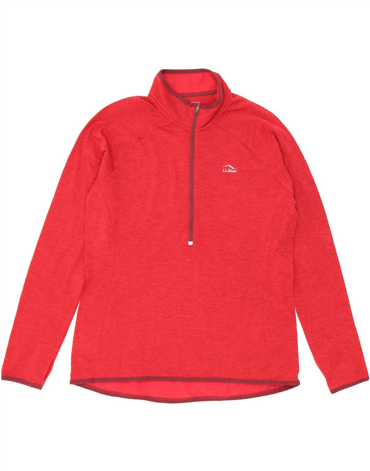 L.L.BEAN Mens Zip Neck Pullover Tracksuit Top Large Burgundy Polyester Vintage L.L.Bean and Second-Hand L.L.Bean from Messina Hembry 