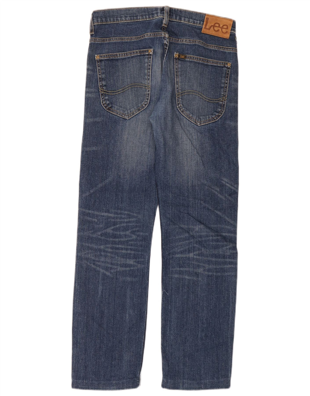 Lee Mens Powell Straight Jeans W29 L30 Blue Cotton