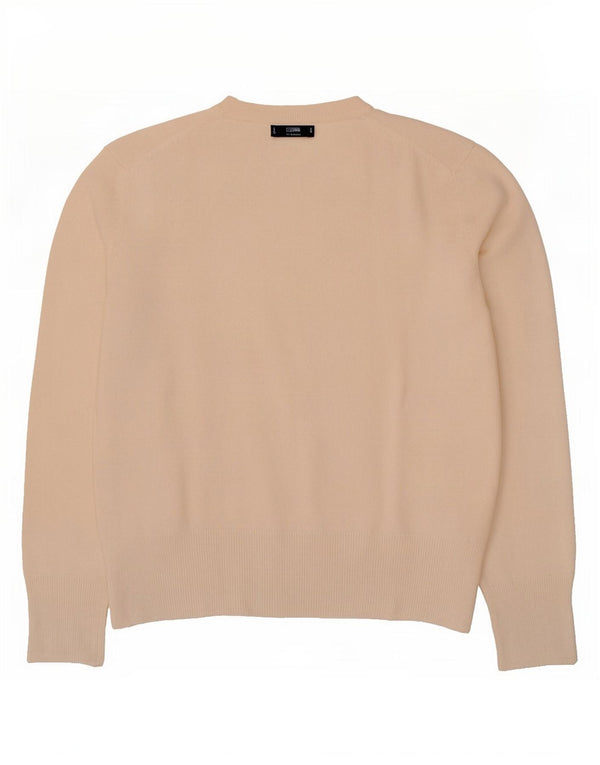Massimo Dutti Γυναικείο πουλόβερ με λαιμόκοψη UK 14 Medium Beige