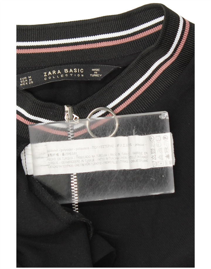 Zara Damen-Etuikleid mit Reißverschluss am Hals, UK 14, Mittelschwarzes Polyester