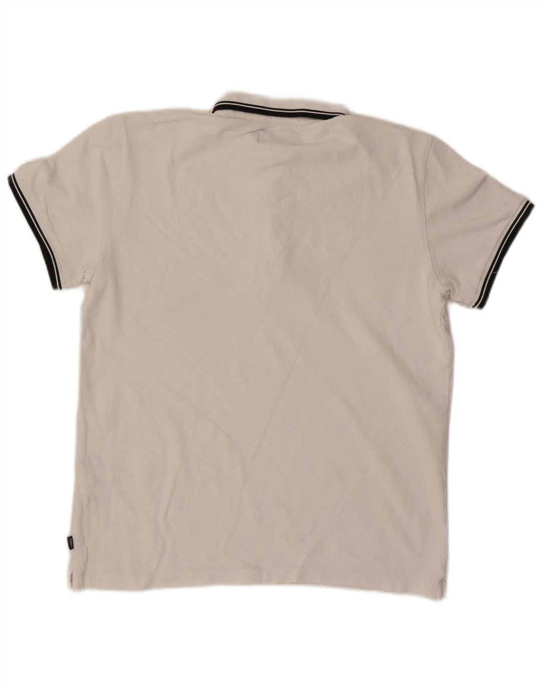 Superdry Mens Polo Shirt Large White Cotton