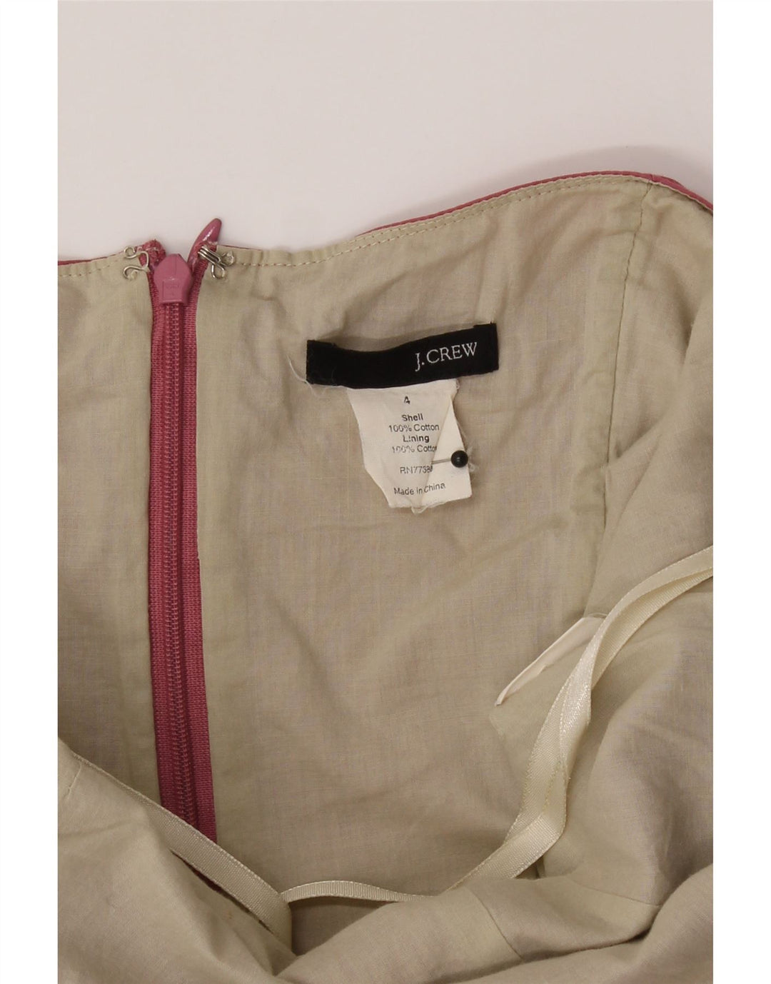 J. CREW Womens Sundress US 4 Small Pink Cotton Vintage J. Crew and Second-Hand J. Crew from Messina Hembry 