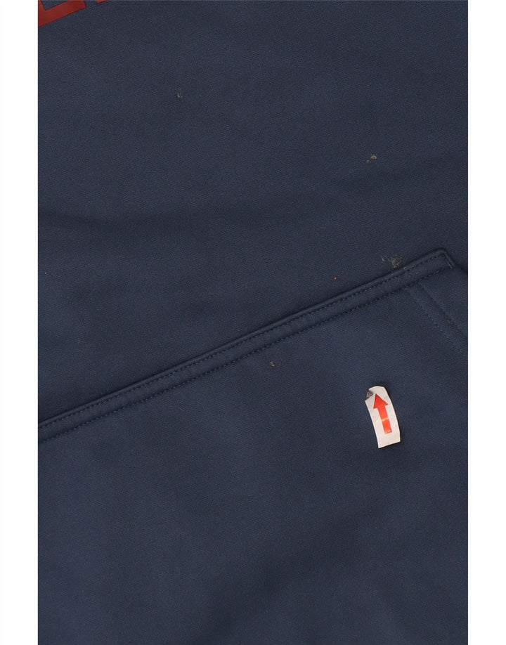 The North Face Mens Graphic Hoodie Jumper Medium Blue Polyester