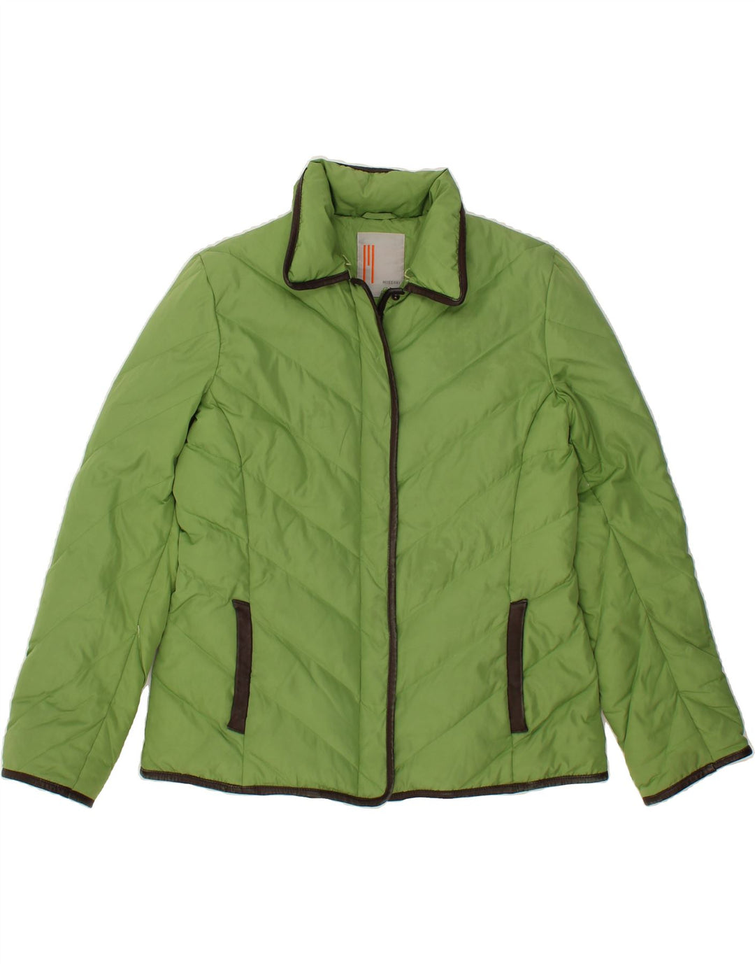 MISSONI Womens Padded Jacket US 12 Large Green Polyester Vintage Missoni and Second-Hand Missoni from Messina Hembry 