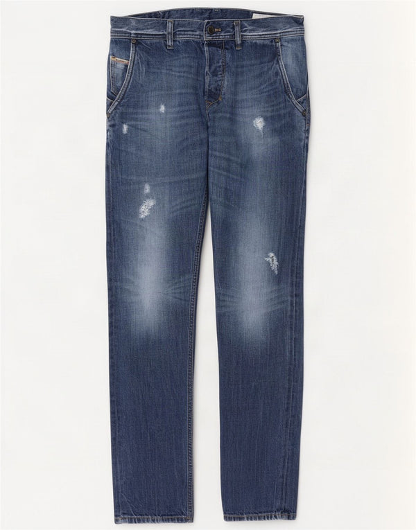 Jeans slim da donna Diesel Kakee effetto carota W29 L32 in cotone blu