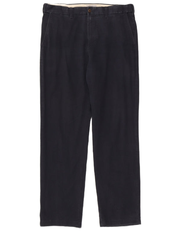 Pantaloni chino regolari da uomo Marks & Spencer W36 L33 cotone blu navy