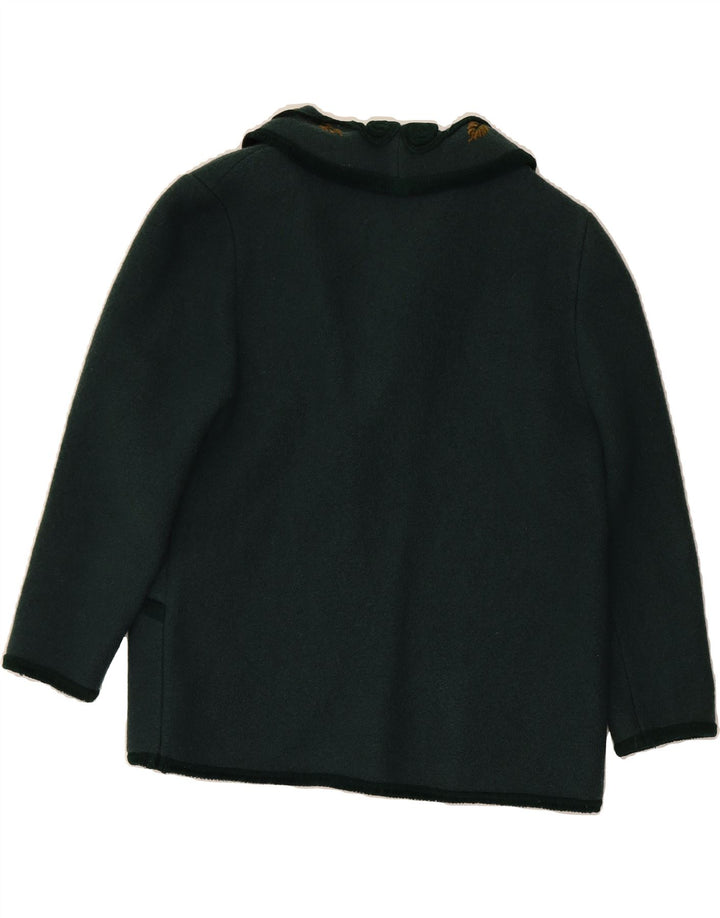 VINTAGE Womens 3 Button Blazer Jacket UK 14 Large Green Vintage Vintage and Second-Hand Vintage from Messina Hembry 