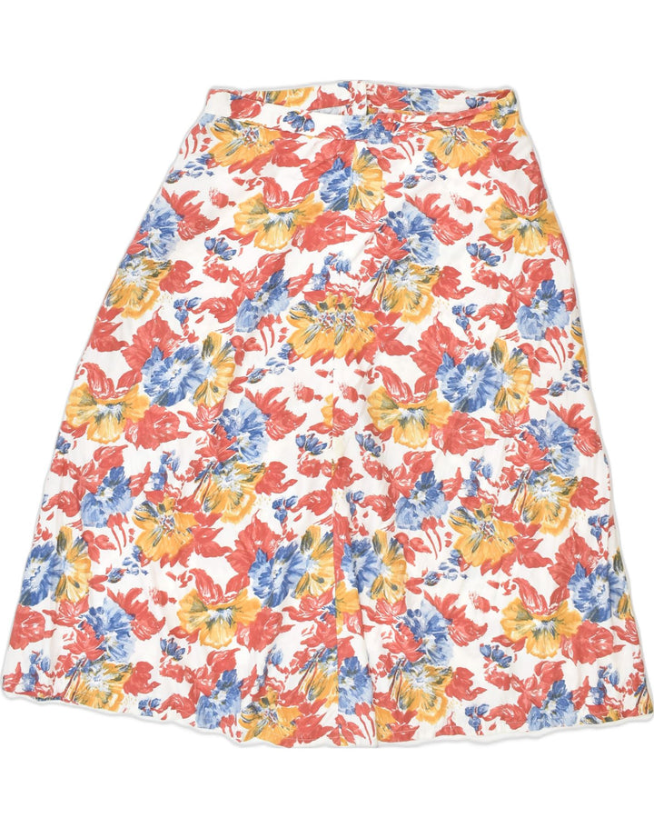 VINTAGE Womens A-Line Skirt W34 Large  Multicoloured Floral | Vintage Vintage | Thrift | Second-Hand Vintage | Used Clothing | Messina Hembry 