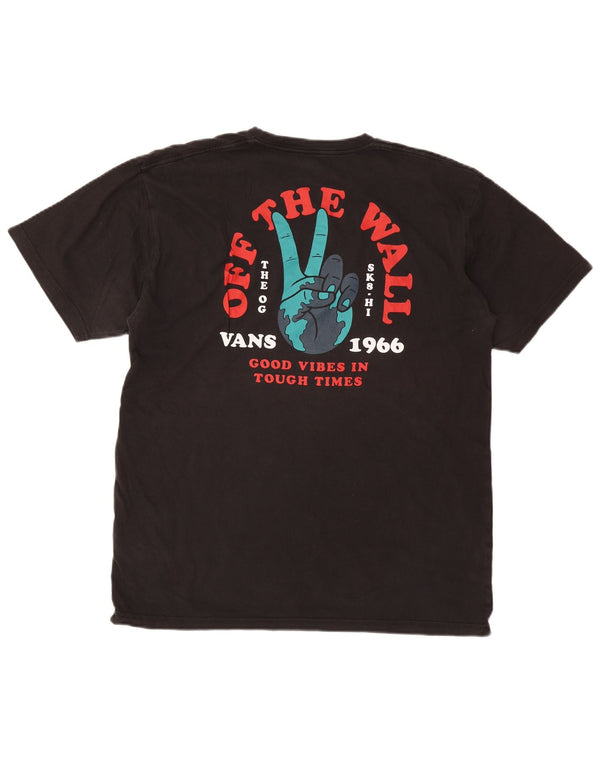 Vans T-shirt graphique coupe classique pour hommes, grand coton noir