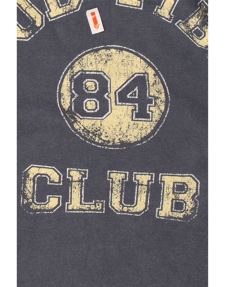 Marks & Spencer Womens Graphic Sweatshirt Jumper UK 16 Large Navy Blue